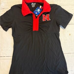 Klutch Women’s NWT Nebraska Cornhuskers Black Red Shirt Medium See Measurements